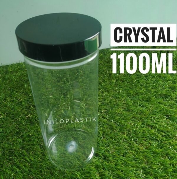 Jar Crystal 1100ml Tutup Hitam