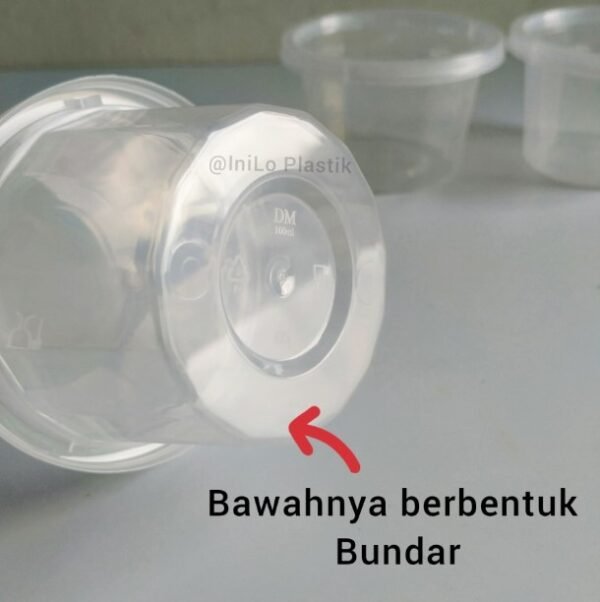 Round Cup 100ml Tampak Bawah