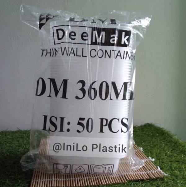 @50pcs Thinwall DM Rectangle 360ml