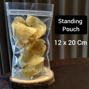 Standing Pouch Transparan Plastik Ziplock wayang ukuran 12x20Cm @1pack
