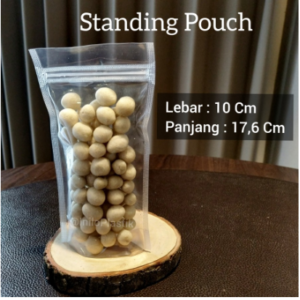 Standing Pouch Transparan Plastik Ziplock wayang ukuran 10x17,6 Cm