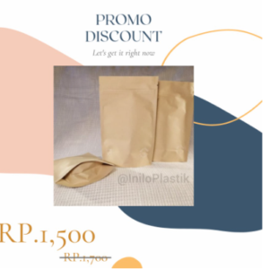 Standing Pouch Brown Kraft Zipper Uk. 12x20+7 cm