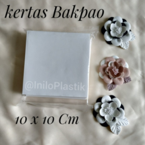 Kertas Alas Bakpau Kotak / Bakpao Paper Kotak 10x10 cm @1pack