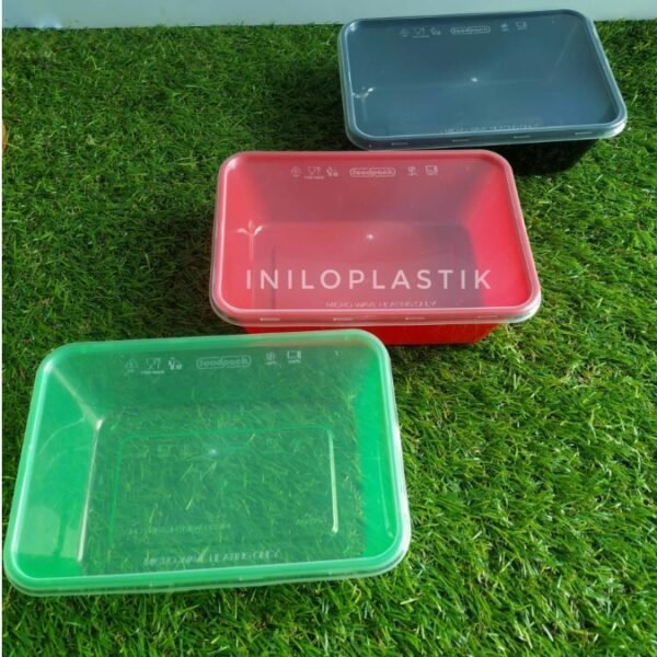 Thinwall Foodpack 740ml - merah, Hijau, Hitam