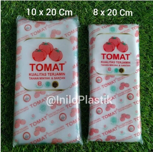 Kantong plastik pe tomat 8x20cm dan 10x20cm