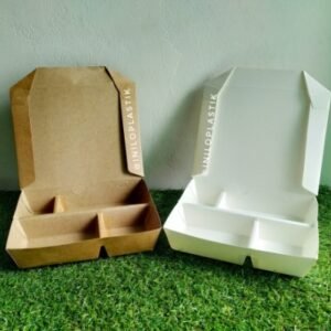 Paper Lunch Box Sekat 4 / Paper lunchbox partisi Sekat 4