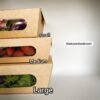 Food Grade Brown Kraft Paper Lunch Box Ukuran (L) / paper box (L)