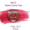 Toples Partisi Empat / Toples Candy Tray Kembang 1201 - Polos