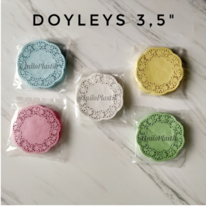 Alas Makan Colour Paper Doilies Kertas Doyleys Bulat 3,5"