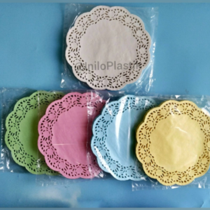 Alas Makan Colour Paper Doilies Kertas Doyleys Bulat 9,5"