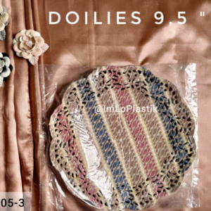 Alas Makan Batik Bulat / Paper Doilies Kertas Doyleys 9,5" - 05-4