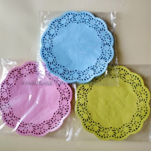 [100pcs] Alas Makan Colour Paper Doilies Kertas Doyleys Bulat 10,5"