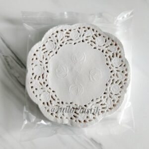 White Paper Doilies / Kertas Doyleys Bulat 4,5" - 100 pcs