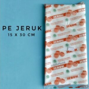 Plastik PE Merek Jeruk/ Plastik satu Kilo / Plastik 15 x 30 Cm