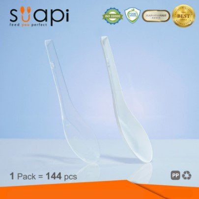 Sendok Bebek Plastik / sendok bubur / sendok makan plastik catering