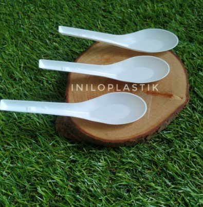 Sendok Bebek Plastik / sendok bubur / sendok makan plastik catering
