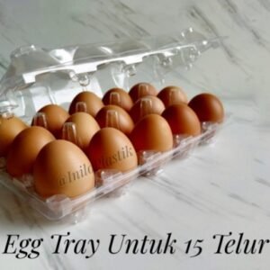 Egg Tray / Mika Telur / Tempat Telur isi 15 dengan Klip Pengunci