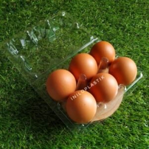 Egg Tray / Mika Telur / Tempat Telur isi 6 dengan Klip Pengunci