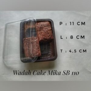 Mika tray brownies / wadah kemasan Brownies /SB110