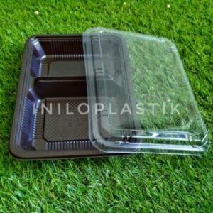 Mika Bento Sekat 2 / Box Bento Tray Bento / Kotak Makan + Tutup 1pack