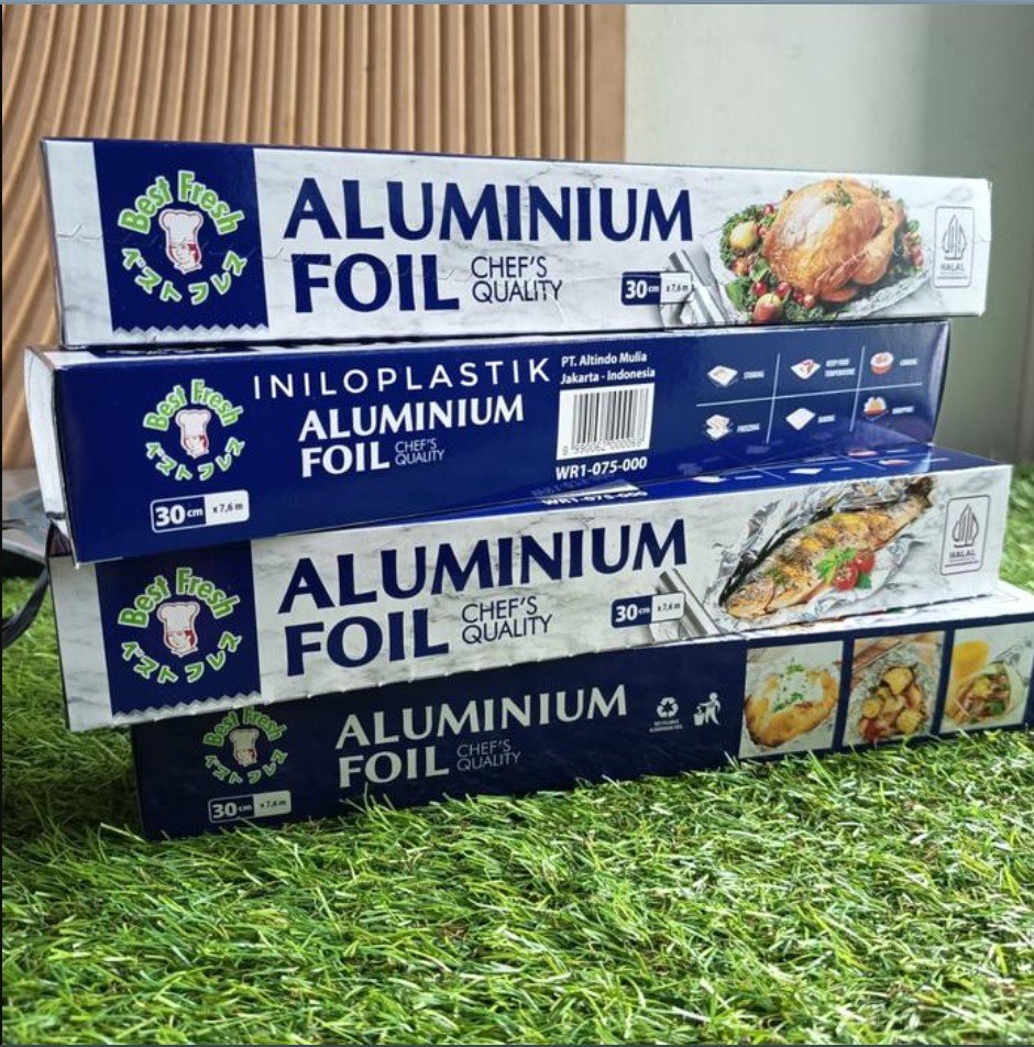 Aluminium Foil roll cocok digunakan sebagai pembungkus makananan seperti ikan, ayam, daging. agar makanan tetap hangat